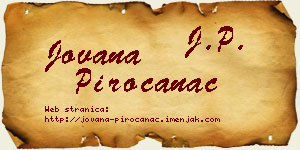 Jovana Piroćanac vizit kartica